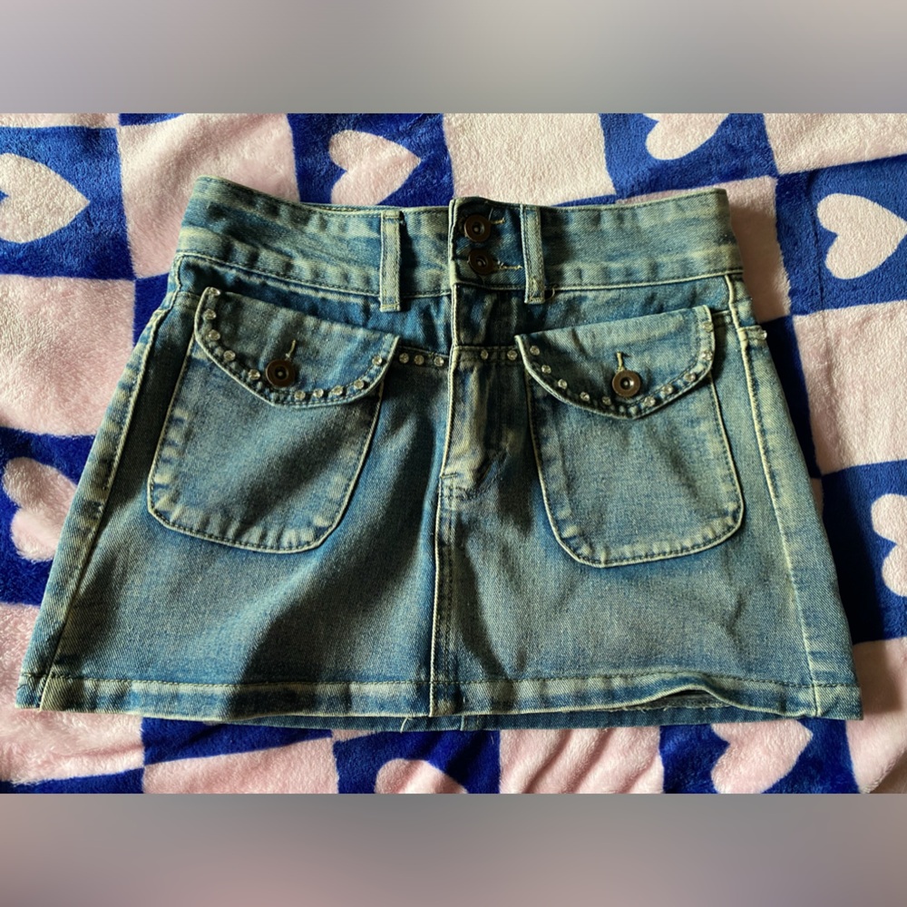 Dirty wash Jean skirt size small